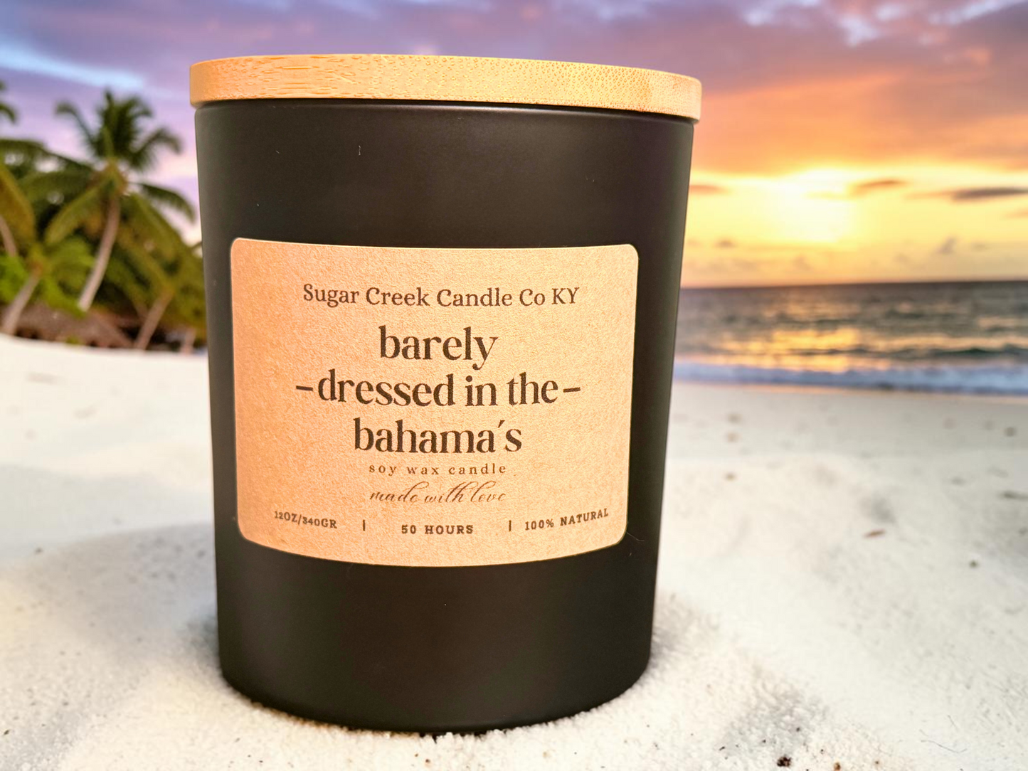 Barely dressed in the Bahama's - soy wax candle, tropical fruits, citrus, and coconut