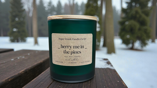 Berry me in the Pine - soy wax candle, bayberry, cypress, moss, fir, and eucalyptus