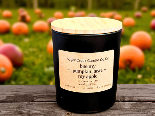 Bite my Pumpkin, Taste my Apple - soy wax candle, pumpkin,buttercream, nutmeg, crisp apple and sweetness of freshed picked apples