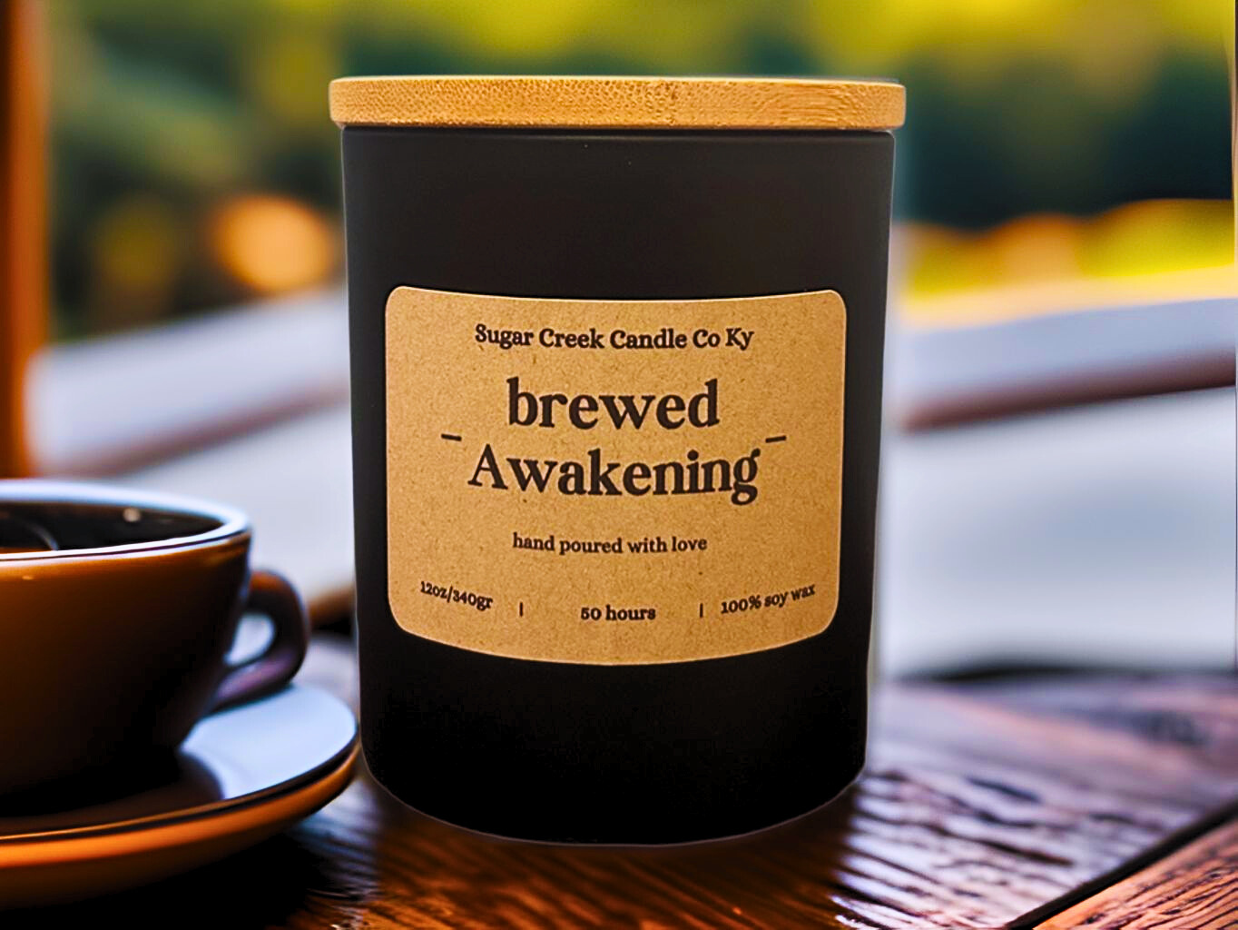 Brewed Awakening - Soy wax candle, Hazelnut, coffee, coconut, vanilla, and maple