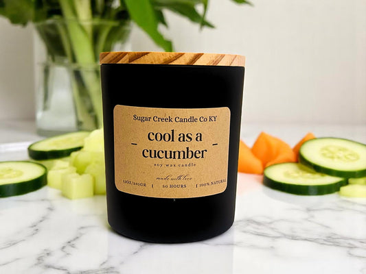 Cool as a Cucumber - soy wax candle, ozone, cucumber, honey dew melon, cantaloupe and bamboo