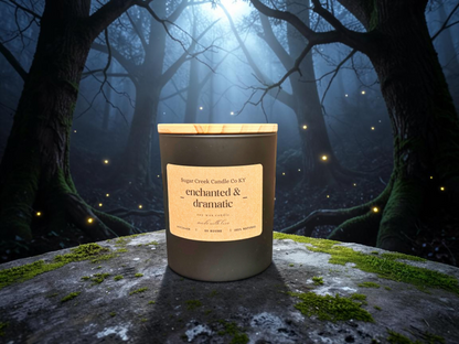 Enchanted and Dramatic - soy wax candle, citrus, apple, jasmine, sandalwood, musk, and vanilla