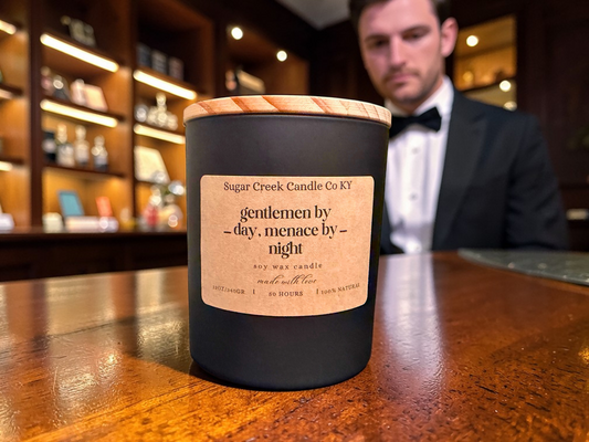 Gentlemen by day, Menace by Night - dark oak, bergamot, and bourbon