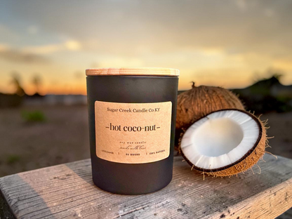 Copper Coconut - soy candle, raw coconut, sea salted shells, and amber