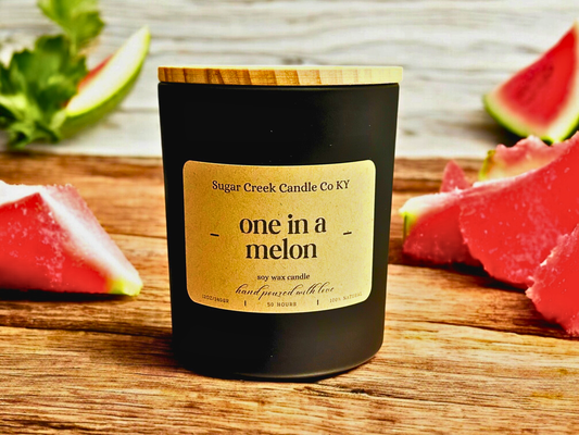 One in a Melon - Soy wax candle, honeydew melon, watermelon, and sugar