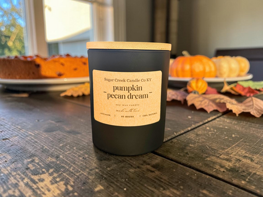 Pumpkin Pecan Dream - soy wax candle, buttery pecan, pumpkin, caramel, maple syrup, and almond