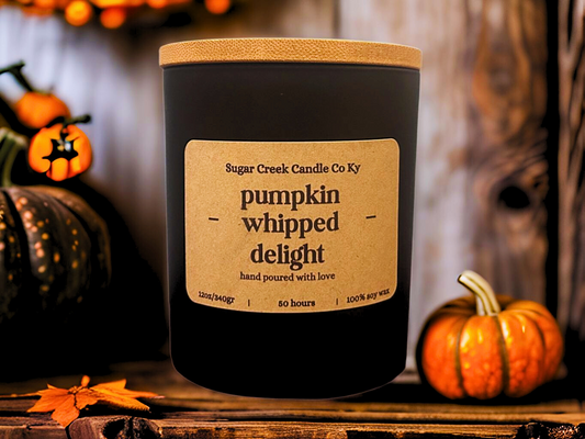 Pumpkin Whipped Delight -Soy wax candle, Pumpkin, cinnamon, nutmeg, and cloves