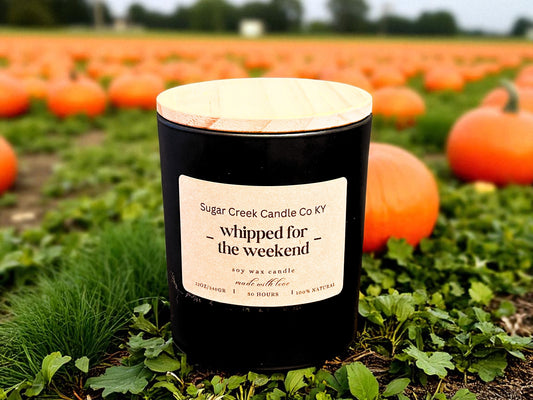 Whipped for the Weekend -Soy wax candle, Pumpkin, cinnamon, nutmeg, and cloves