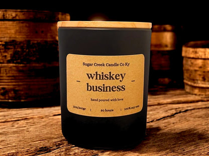 Whiskey Business - Soy wax candle, whiskey, tonka bean, oak and smoke